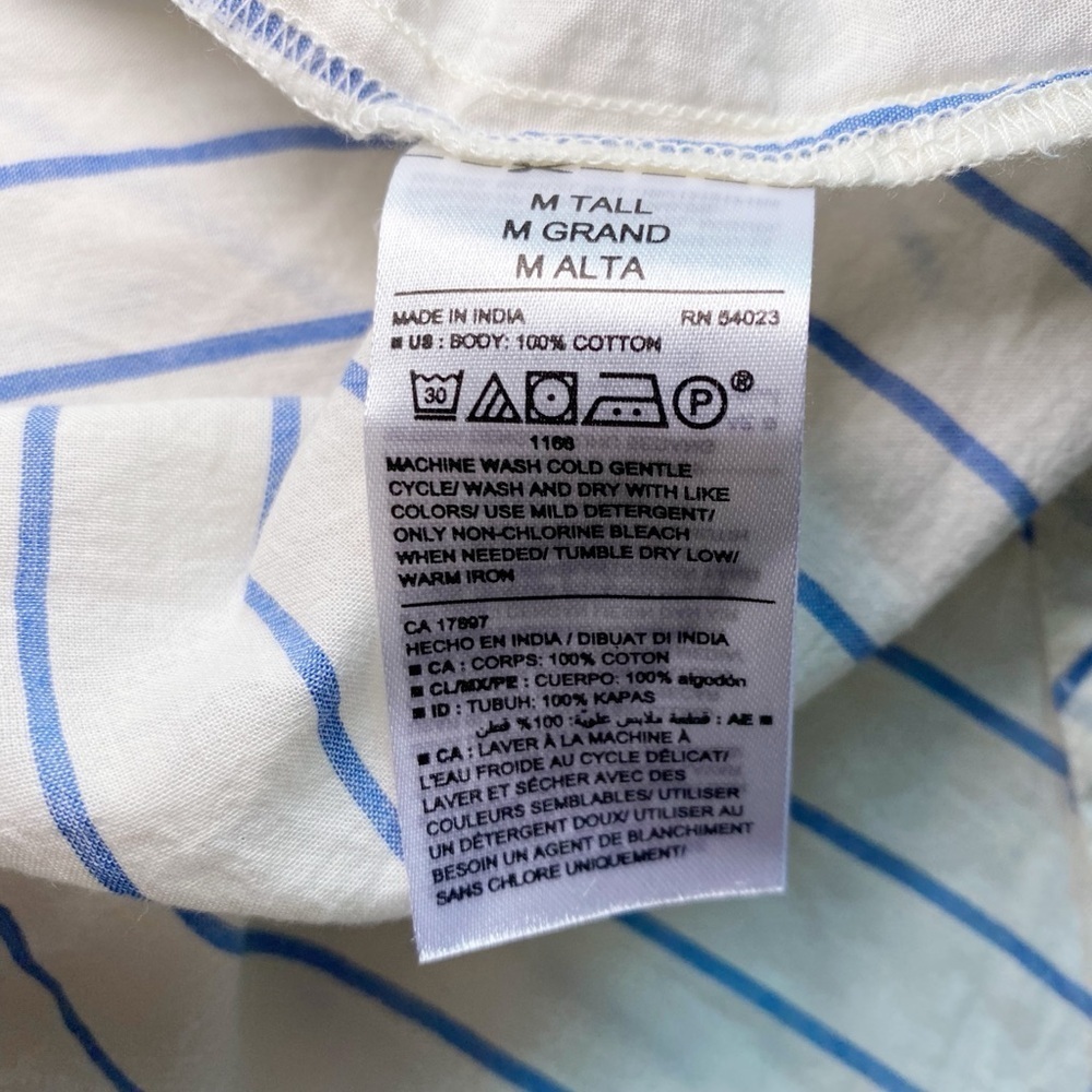 Old Navy Blue and White Pin Striped Shirt NWT - Picture 9 of 14